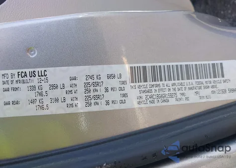 2016 Chrysler Town & Country Touring z USA, uszkodzony, nr VIN 2C4RC1BG0GR159275